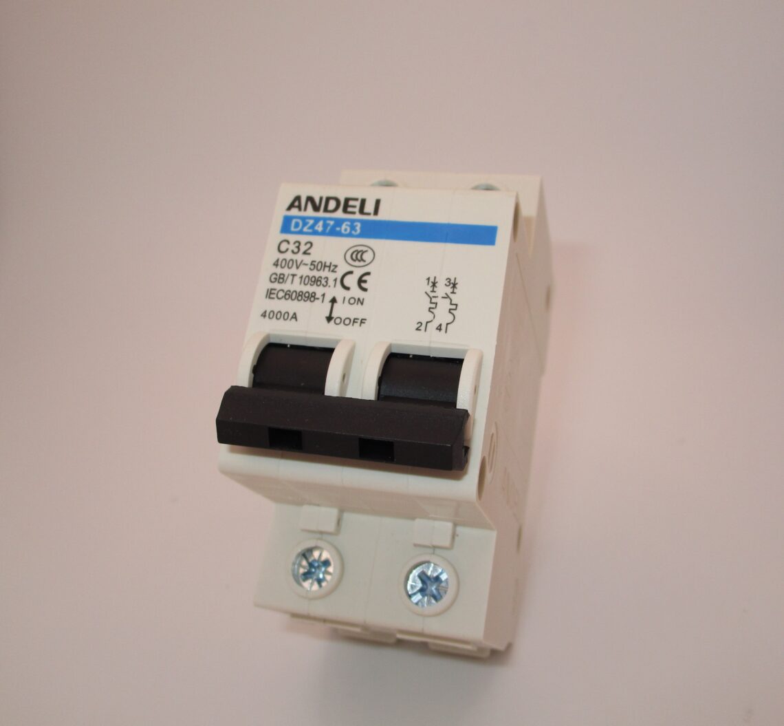 ANDELI DZ47-63 Miniature Circuit Breaker 2P-C32A