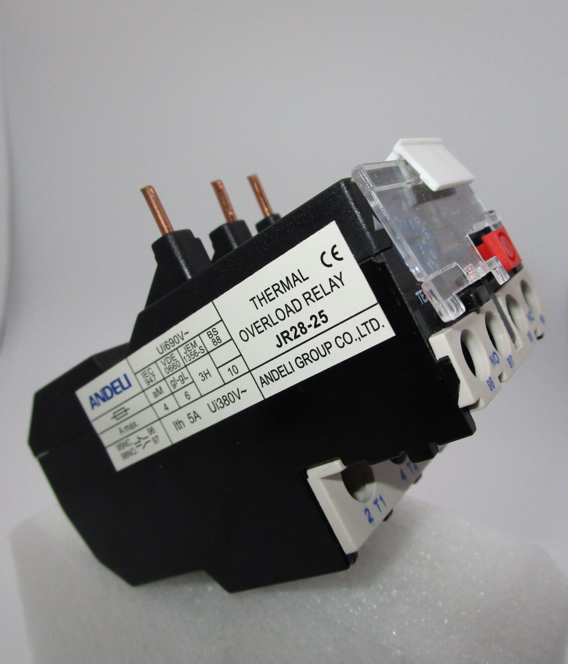 ANDELI JR28-25 Thermal Overload Relay 0.1-0.16A for LC1D Contactors - Image 2