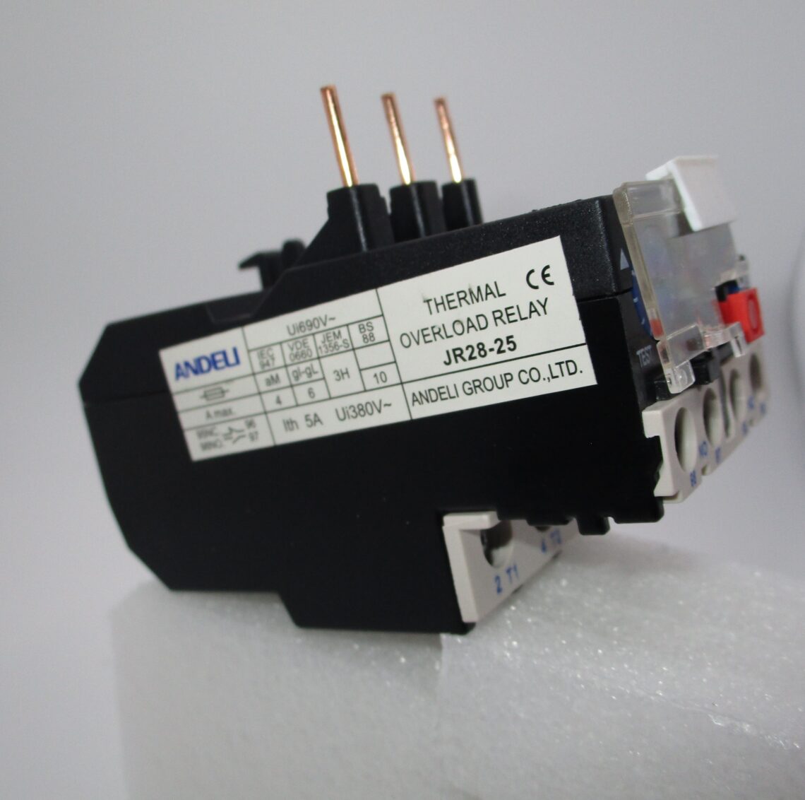ANDELI JR28-25 Thermal Overload Relay 4-6A compatible with LC1D Contactors - Image 2
