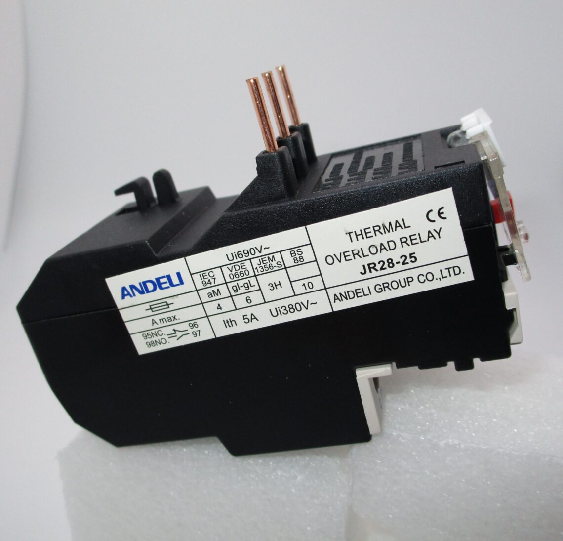 ANDELI JR28-25 Thermal Overload Relay 4-6A compatible with LC1D Contactors - Image 4