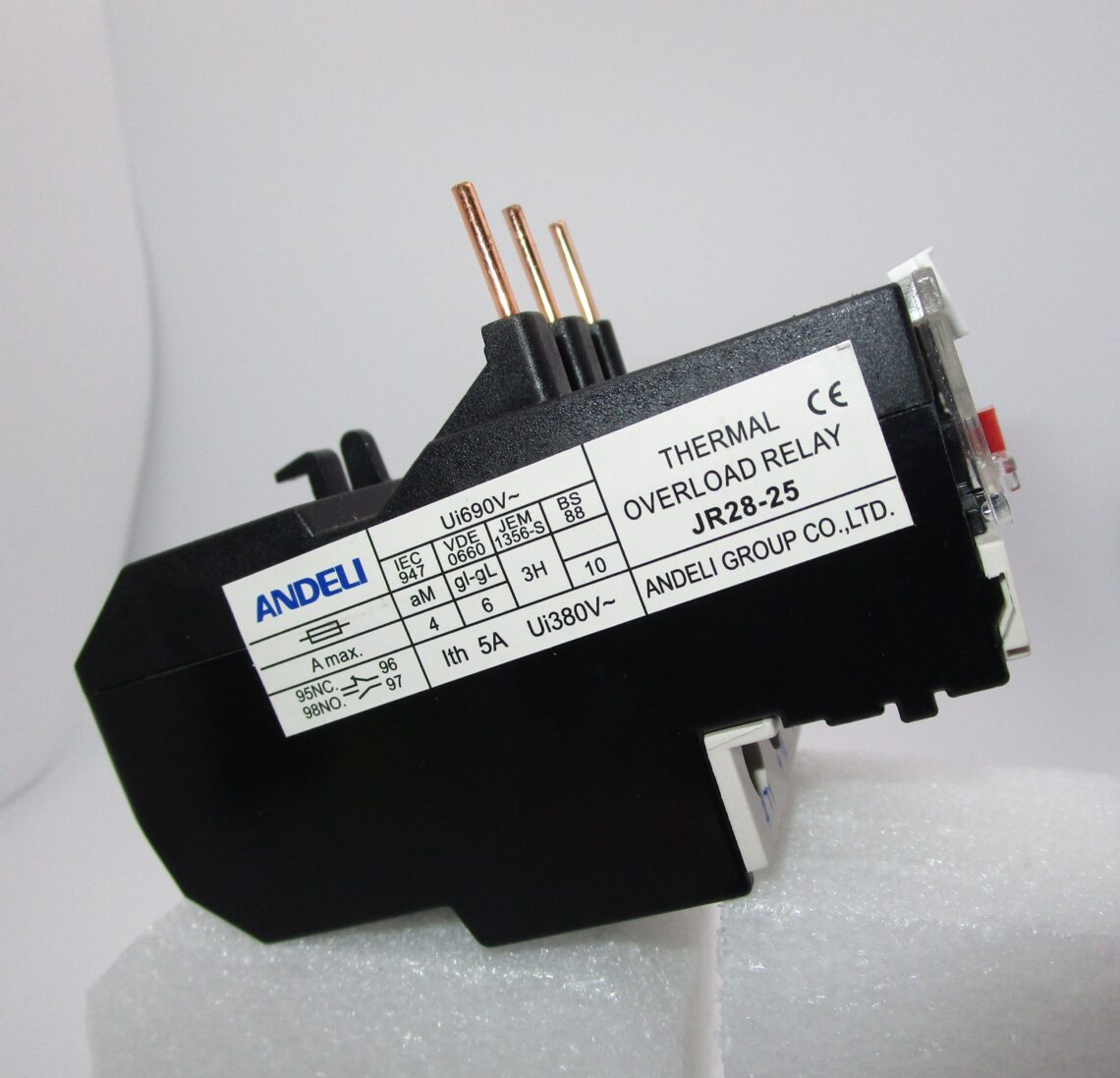 ANDELI JR28-25 Thermal Overload Relay 9-13 A compatible with LC1D Contactors - Image 3