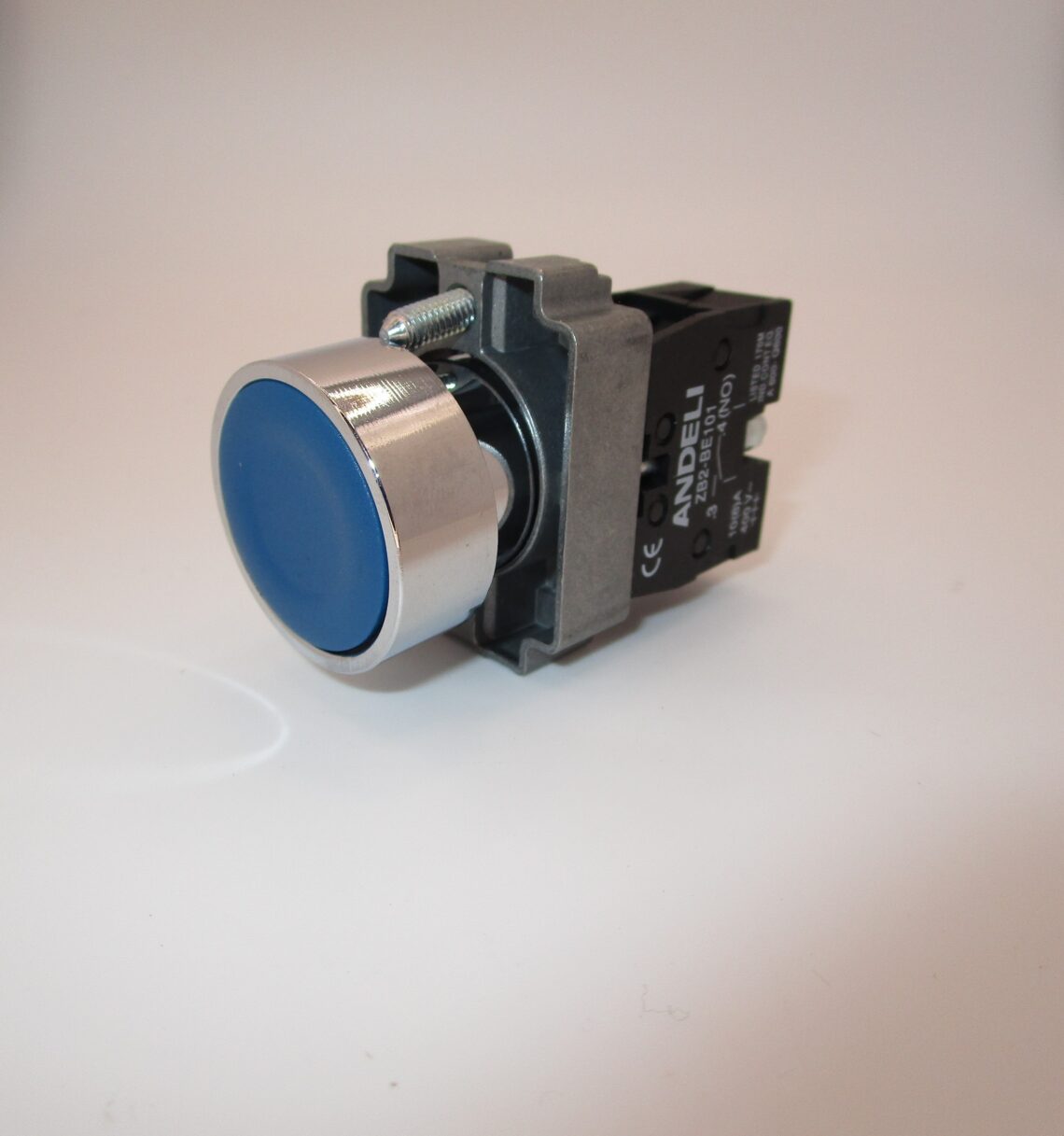 ANDELI 22mm Blue Push Button XB2BA61 Spring Return