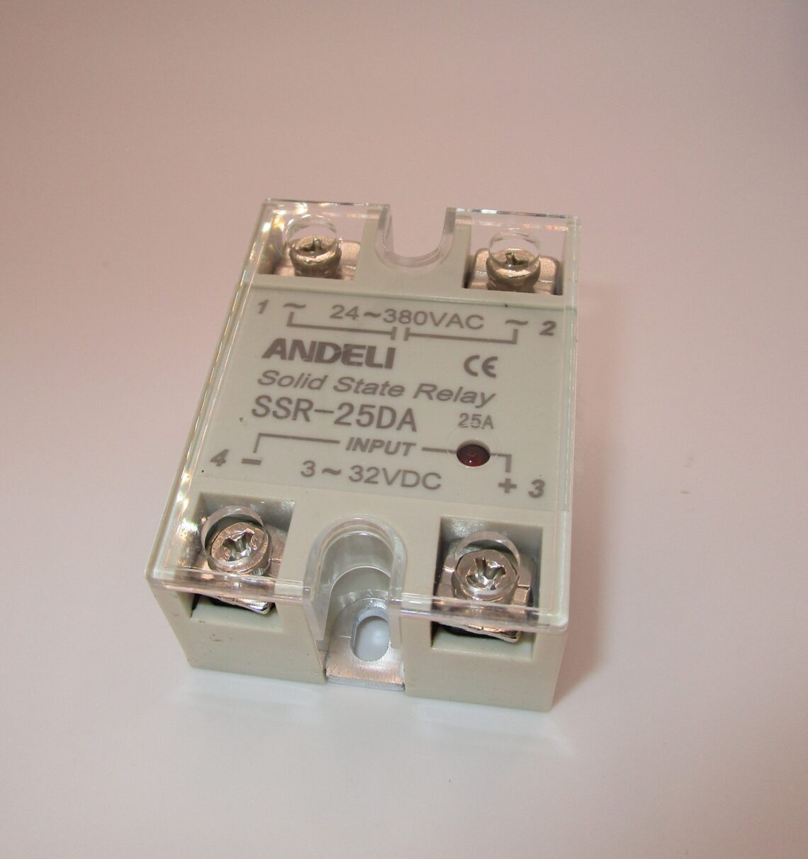 ANDELI SSR-25DA Solid State Relay 25A Load 24-380 VAC / Control 3-32 VDC - Image 3
