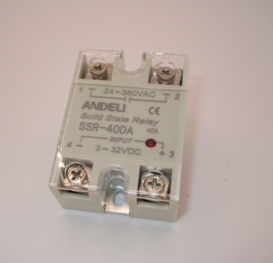 ANDELI SSR-40DA Solid State Relay 40A Load 24-380 VAC / Control 3-32 VDC - Image 3