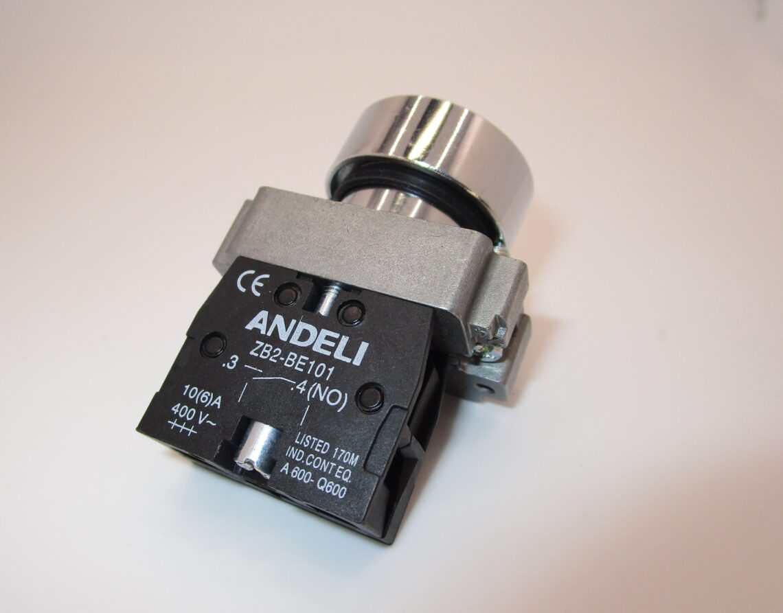 ANDELI XB2BA51 22mm Yellow Push Button Spring Return - Image 5