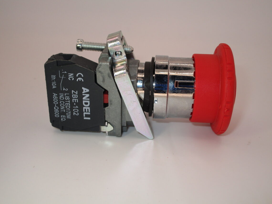 ANDELI XB4BS542 40mm Red Emergency Mushroom Button - Image 4