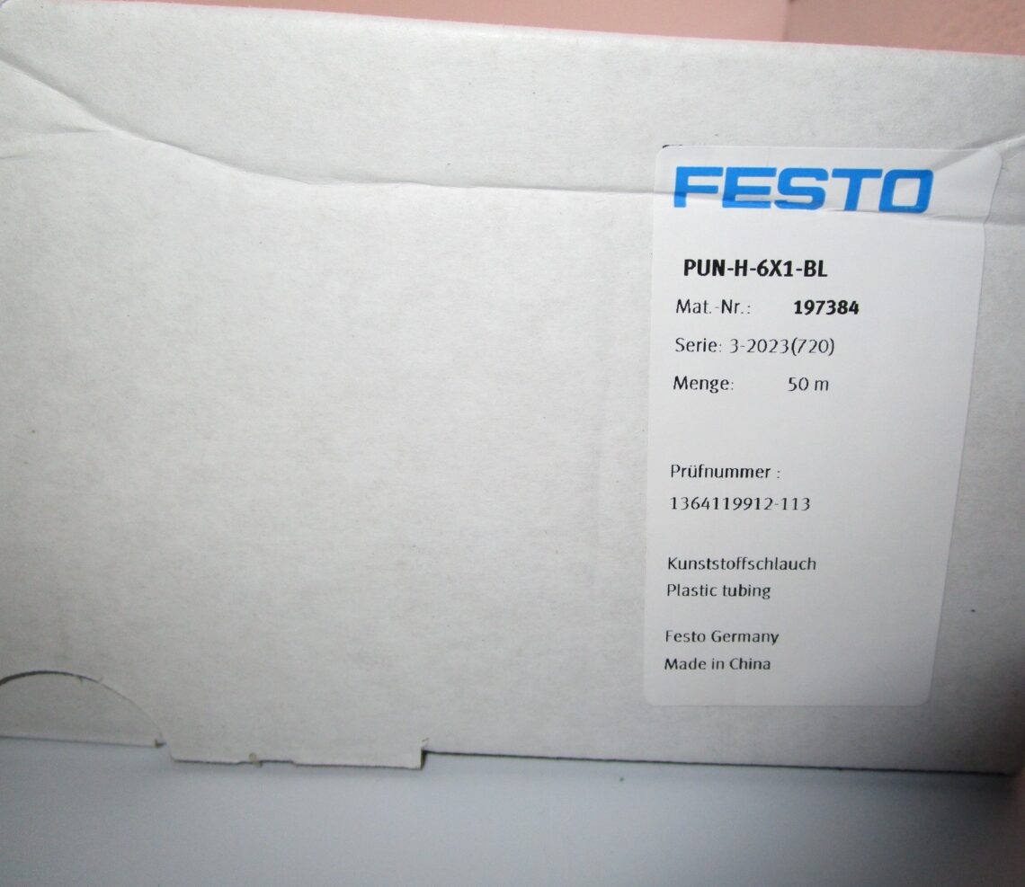 FESTO PUN-H-6X1-BL Mat No.197384  Plastic tubing (50 meter/164 feet Coil) - Image 3
