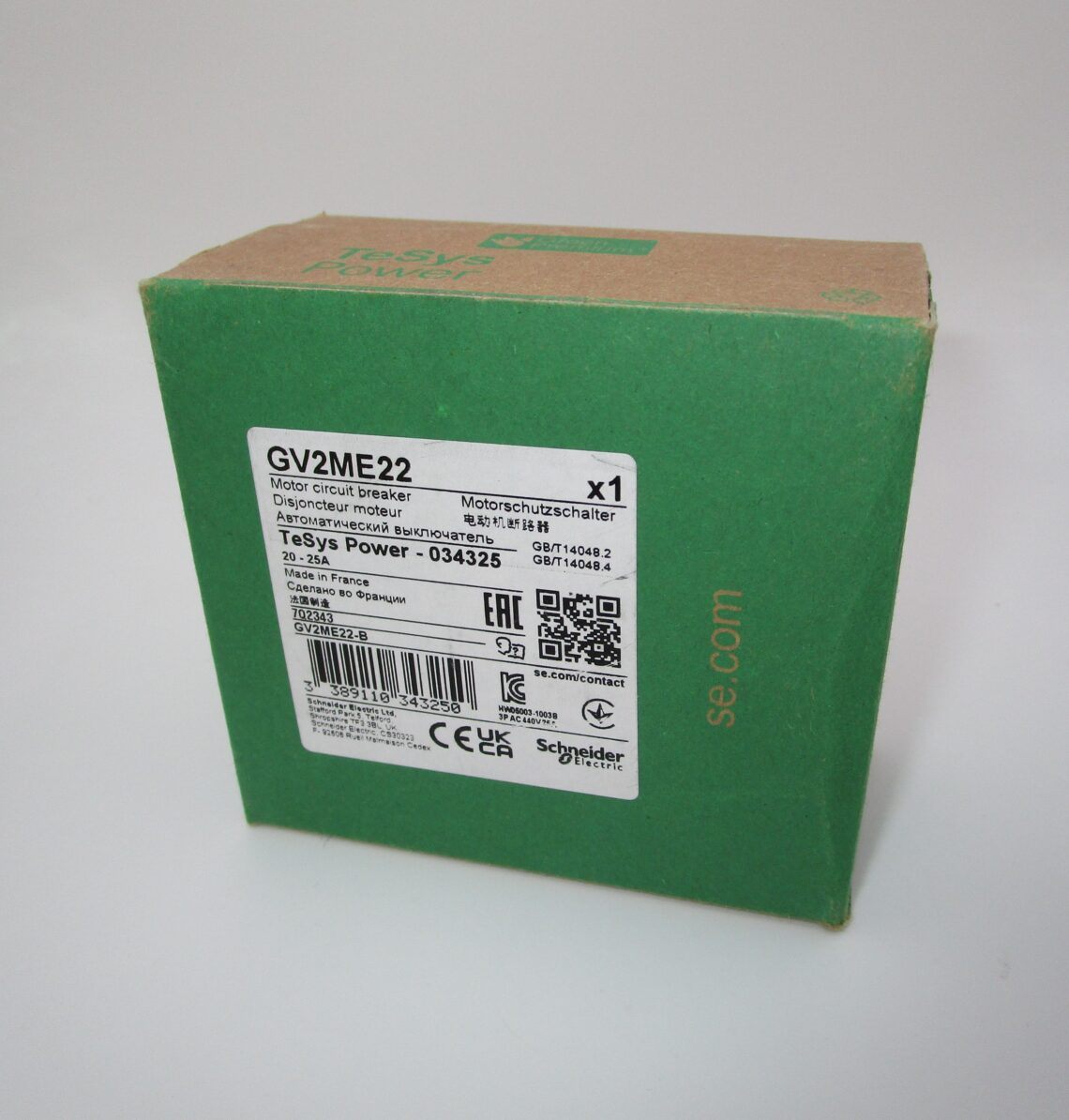 SCHNEIDER GV2ME22 Motor Circuit Breaker