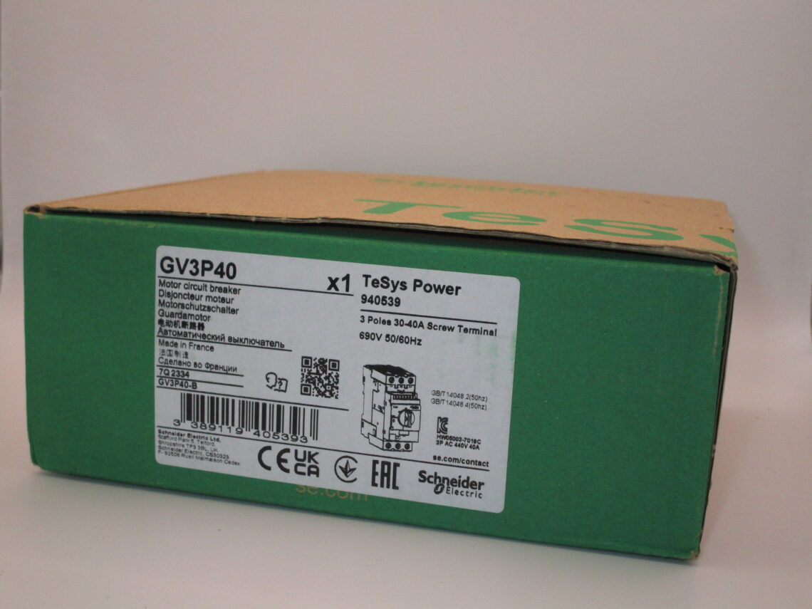 SCHNEIDER GV3P40 Thermal Magnetic Circuit Protector 30-40 A - Image 2