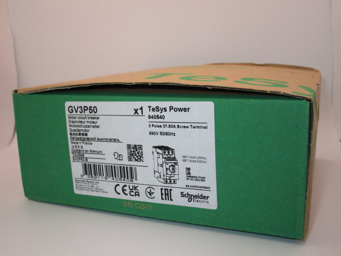 SCHNEIDER GV3P50 Thermal Magnetic Circuit Protector 37-50 A - Image 2