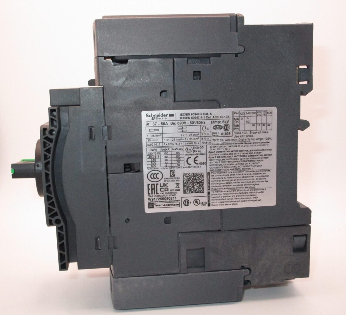 SCHNEIDER GV3P50 Thermal Magnetic Circuit Protector 37-50 A - Image 3