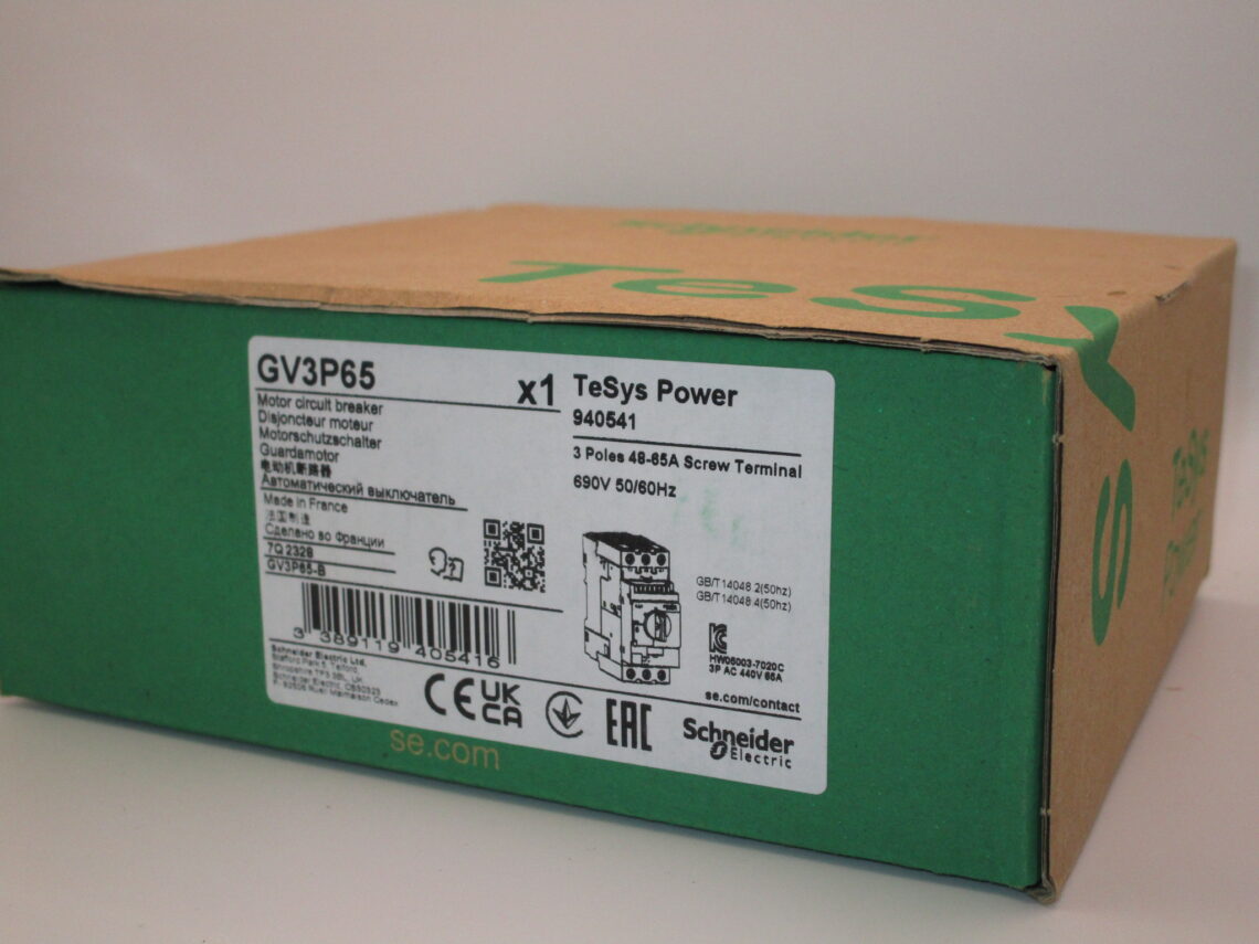 SCHNEIDER GV3P65 Thermal Magnetic Circuit Protector 48-65 A - Image 2