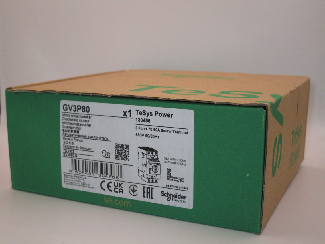SCHNEIDER GV3P80 Thermal Magnetic Circuit Protector 70-80 A - Image 2