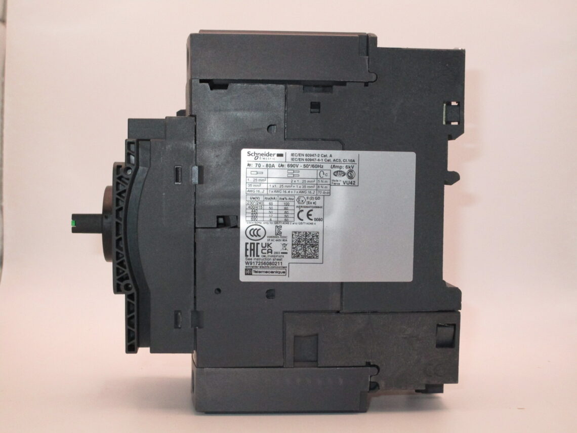 SCHNEIDER GV3P80 Thermal Magnetic Circuit Protector 70-80 A - Image 3