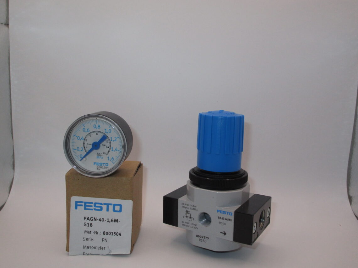 FESTO LR-1/4-D-MINI-MPA Pressure Regulator Mat. 8002275 - Image 4