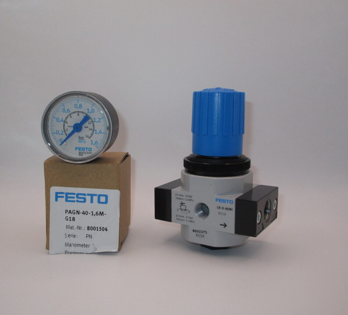FESTO LR-1/4-D-MINI-MPA Pressure Regulator Mat. 8002275 - Image 3