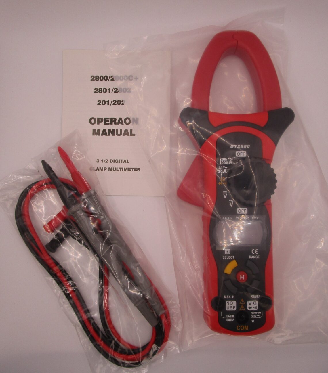 Digital Clamp Multimeter Tester 3 1/2 digits AC DC Voltage Current Resistance - Image 4