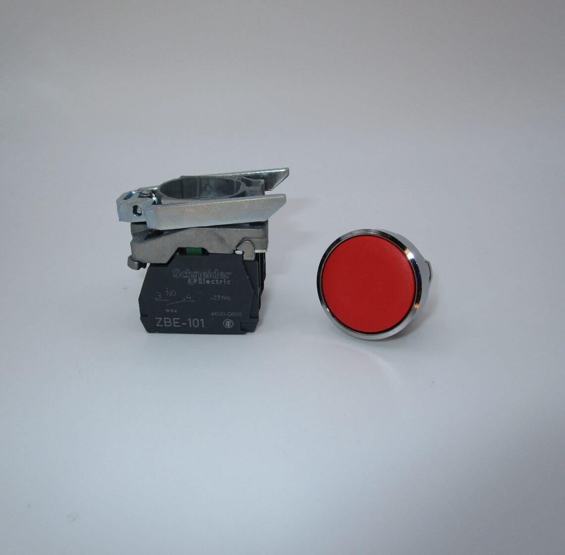 SCHNEIDER XB4BA45 Harmony 22mm RED push button 1NO+1NC