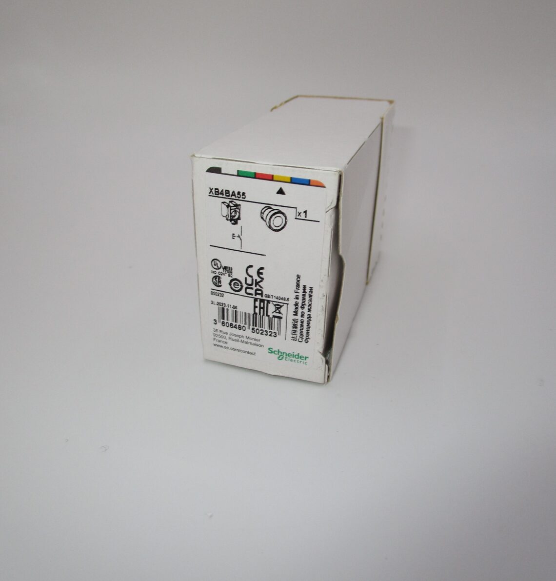 SCHNEIDER XB4BA55 SCHNEIDER Harmony 22mm YELLOW push button - Image 4