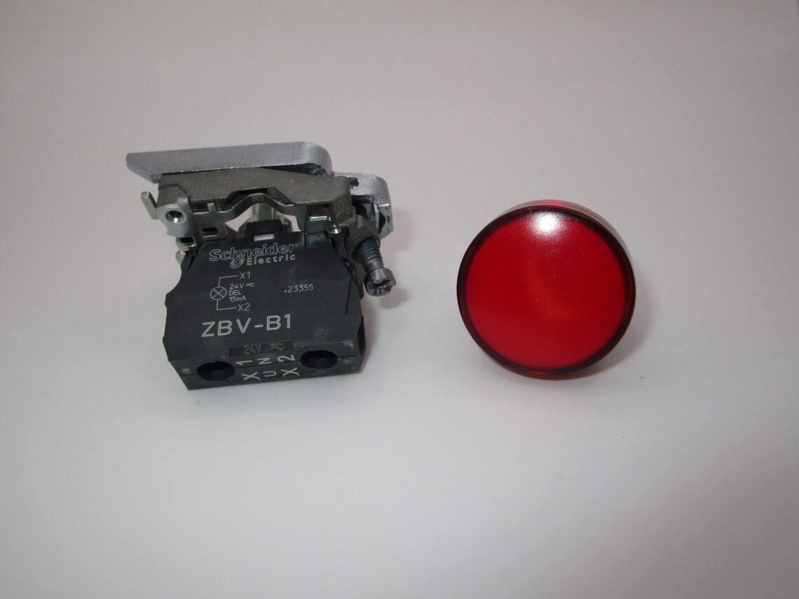 SCHNEIDER XB4BVB4 22mm Red Pilot Light Universal LED