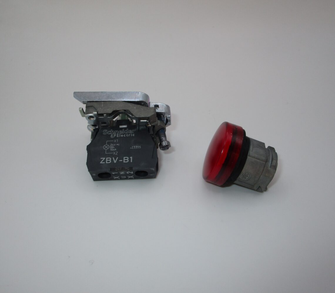 SCHNEIDER XB4BVB4 22mm Red Pilot Light Universal LED - Image 2