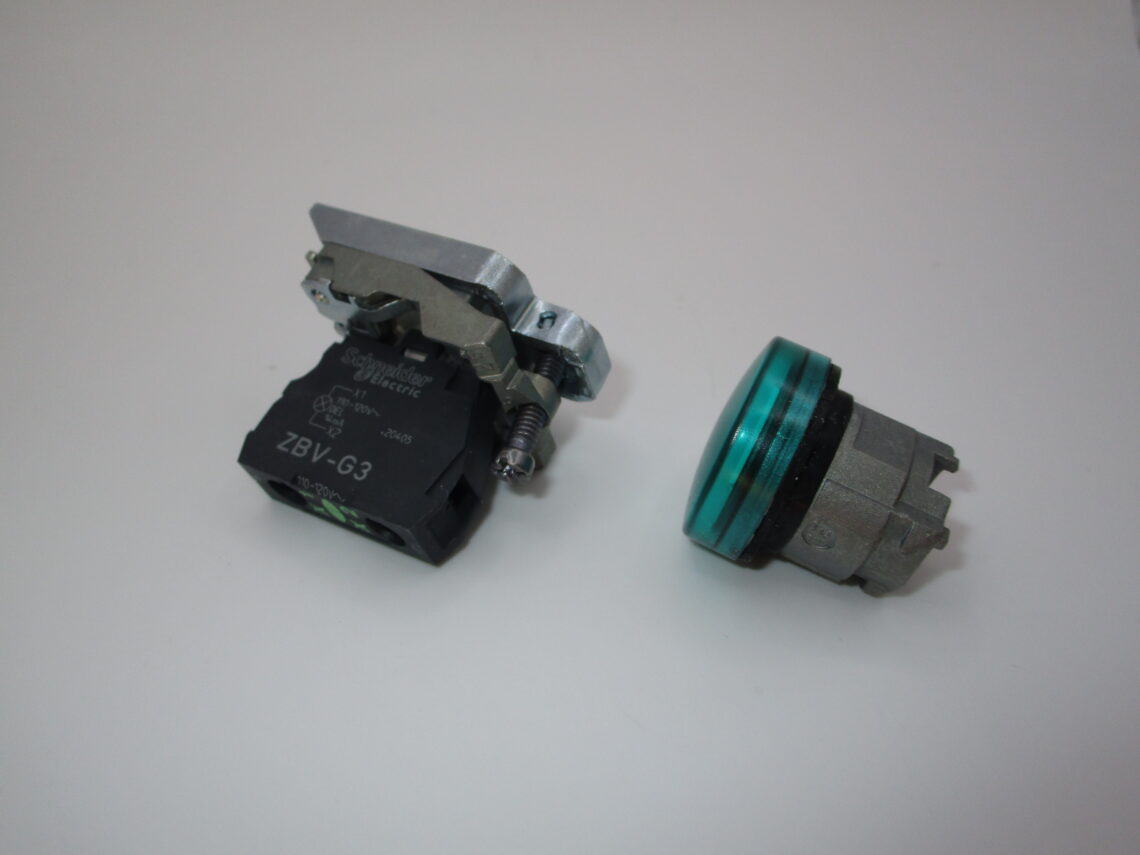 SCHNEIDER XB4BVG3 22mm Green Pilot Light Universal LED - Image 2