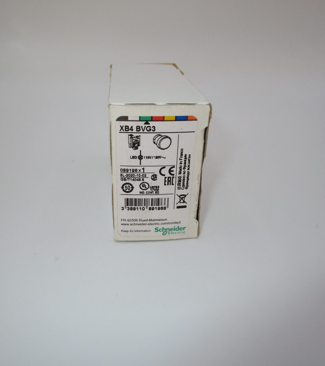 SCHNEIDER XB4BVG3 22mm Green Pilot Light Universal LED - Image 3