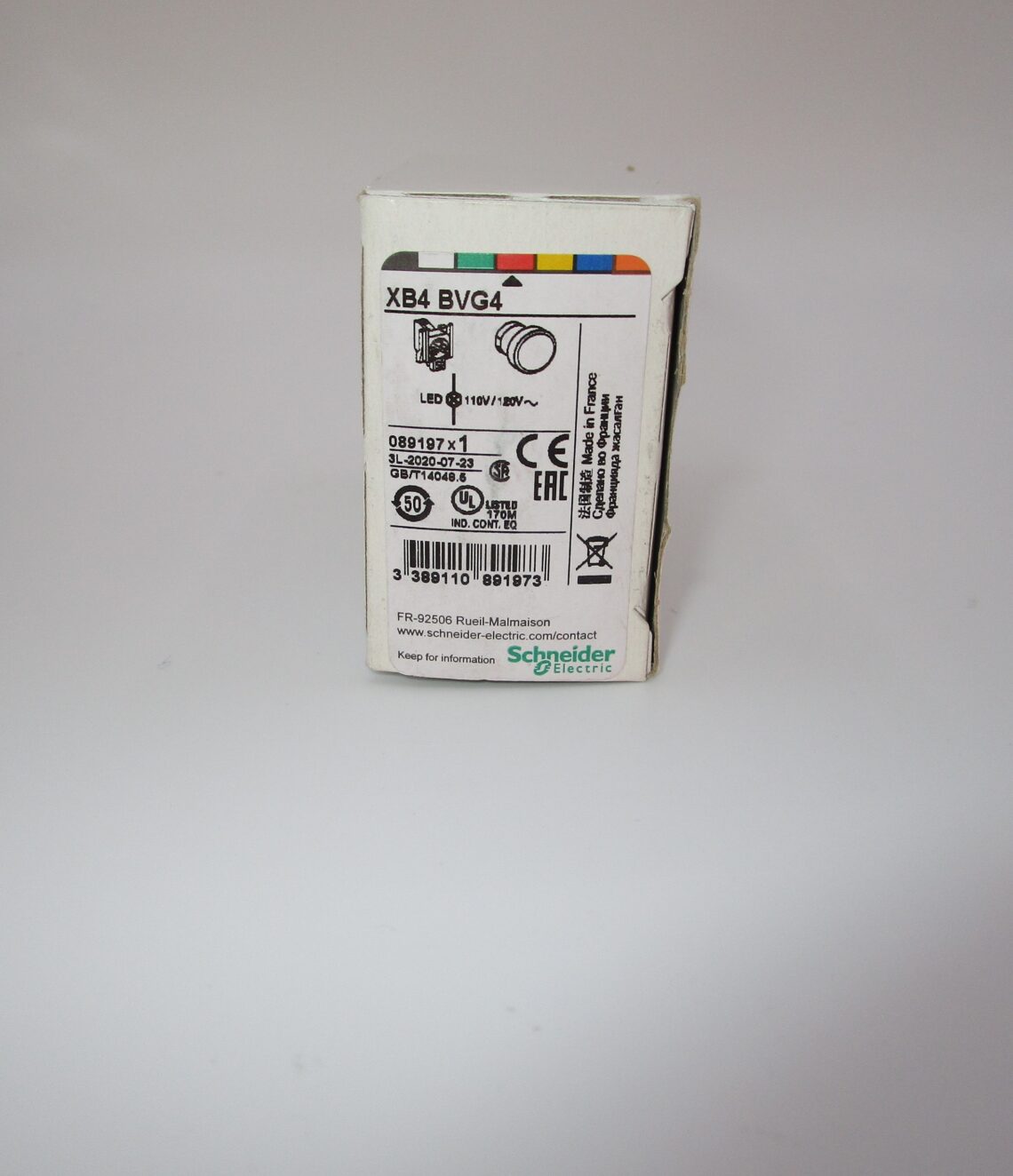SCHNEIDER XB4BVG4 Red Pilot light Harmony 22mm - Image 5