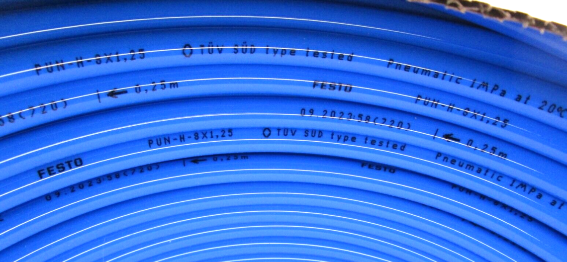 FESTO PUN-H-8x1.25-BL Mat No.197385 Plastic tubing (50 meter/164 feet Coil) - Image 2